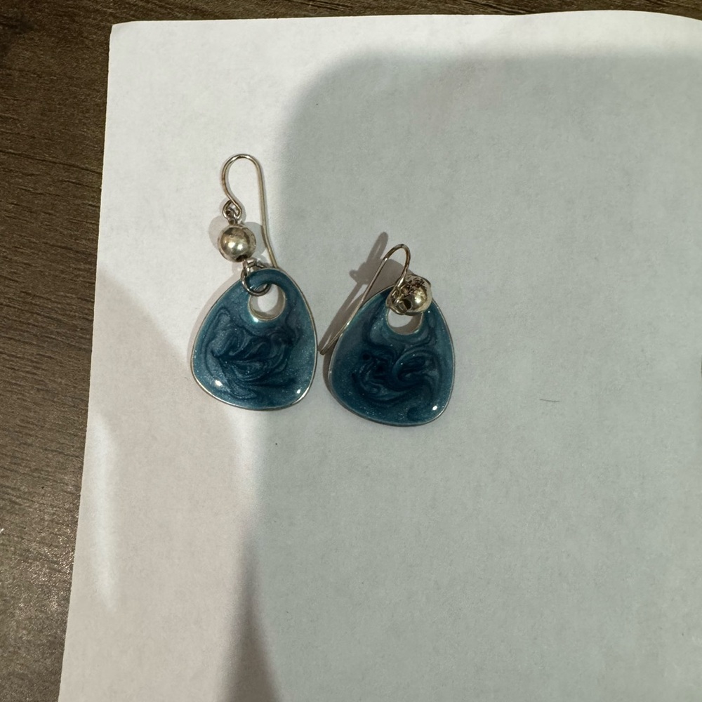 Blue Swirl Earrings